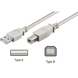 Printer kabel USB 2.0 USB-A til USB-B - 1,8 meter